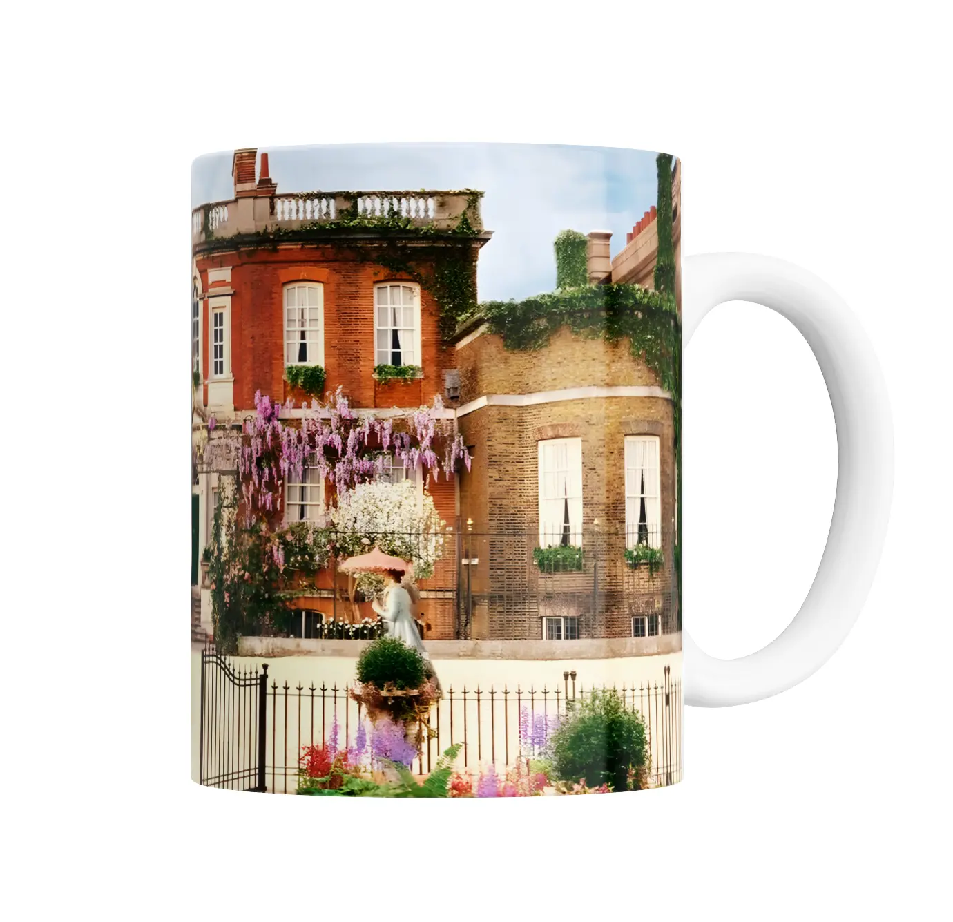 Taza de Cerámica Bridgerton Mayfair Calle con Flores - vista 2