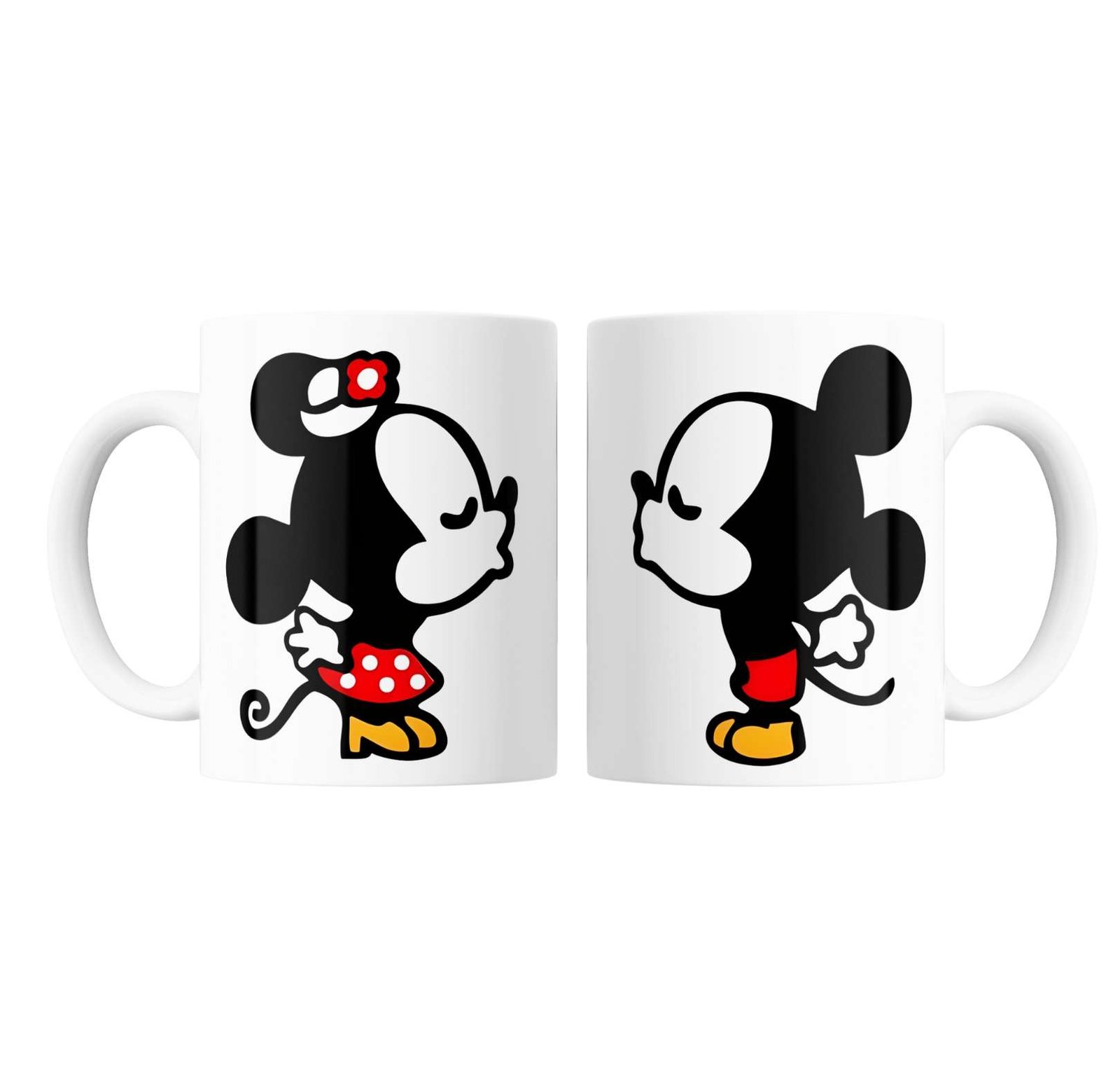Taza de Cerámica Disney Mickey y Minnie Besándose de Espaldas - vista 2