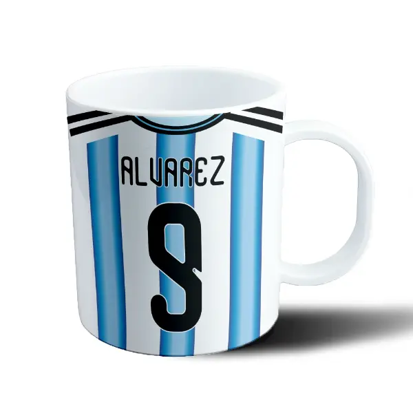 Taza de Plástico Mundial 2026 Camiseta Titular Alvarez 9