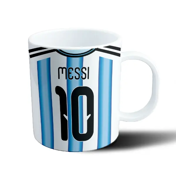 Taza de Plástico Messi Camiseta Argentina Titular 10