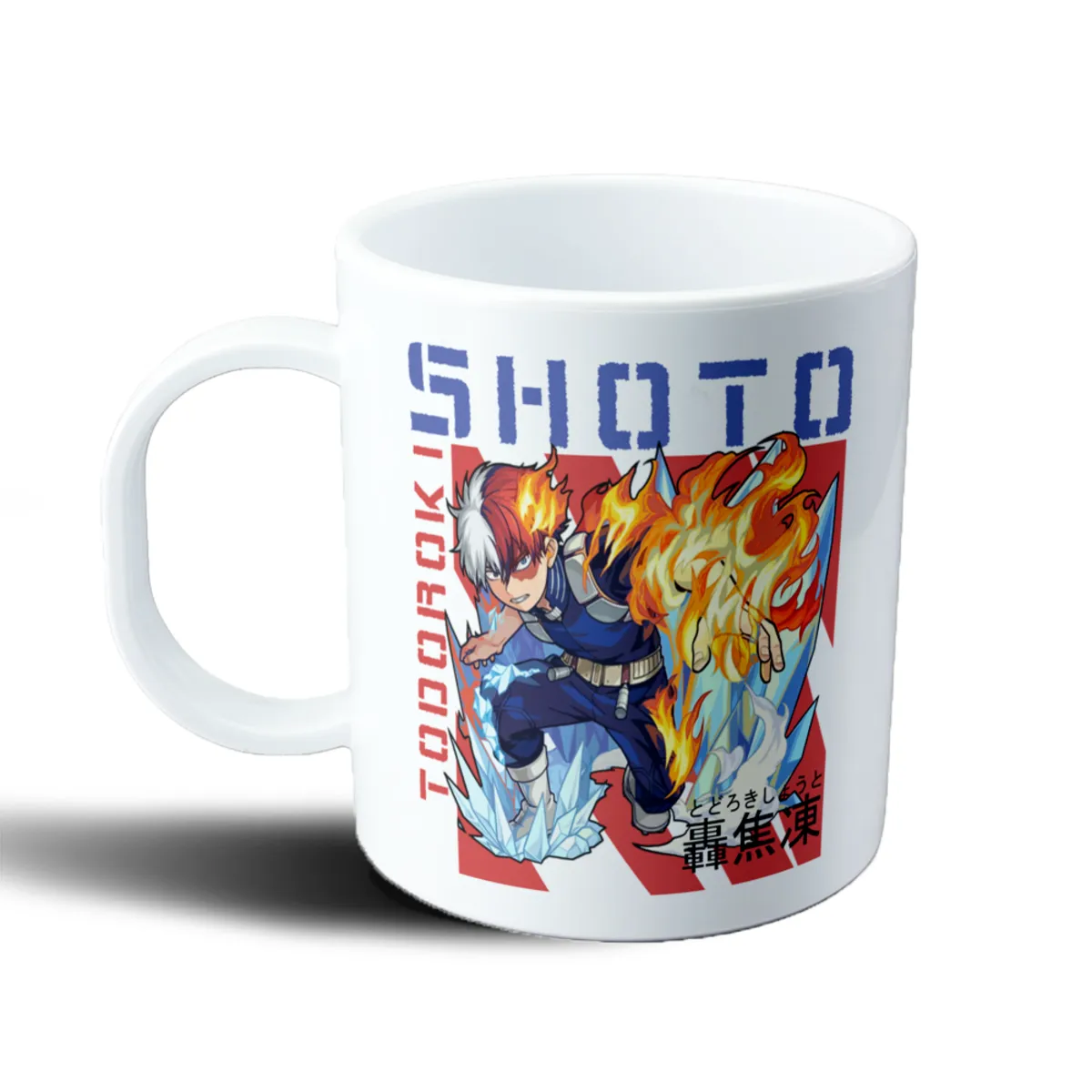 Taza de Plástico My Hero Academia Shoto Todoroki Hielo y Fuego - vista 2
