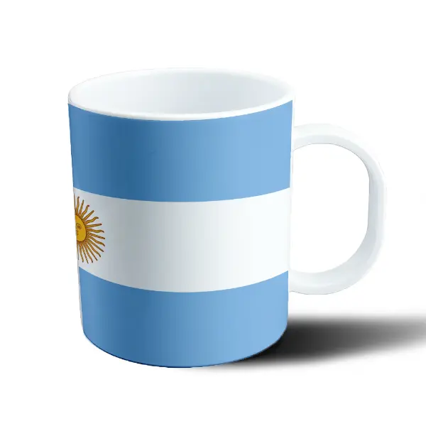 Taza de Plástico Bandera Argentina con Sol de Mayo