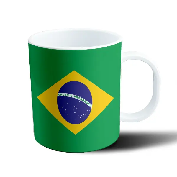 Taza de Plástico Bandera Brasil