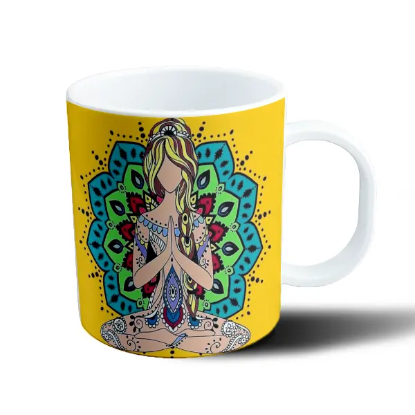Taza de Plástico Yoga Mandala Namaste