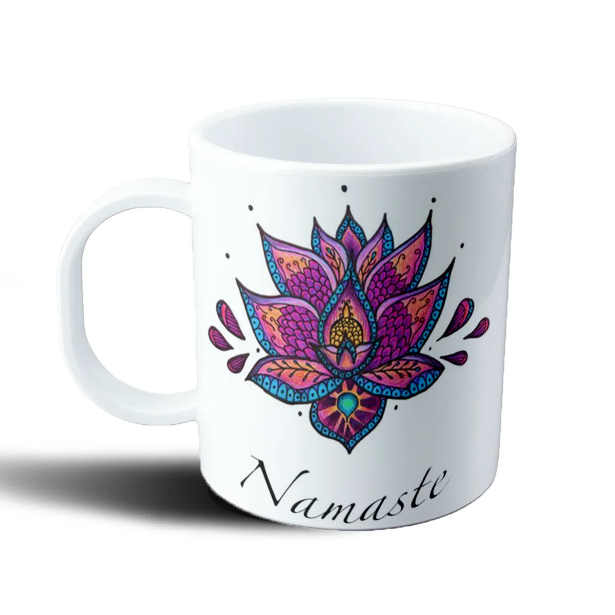 Taza de Plástico Namaste Flor de Loto Mandala - vista 2
