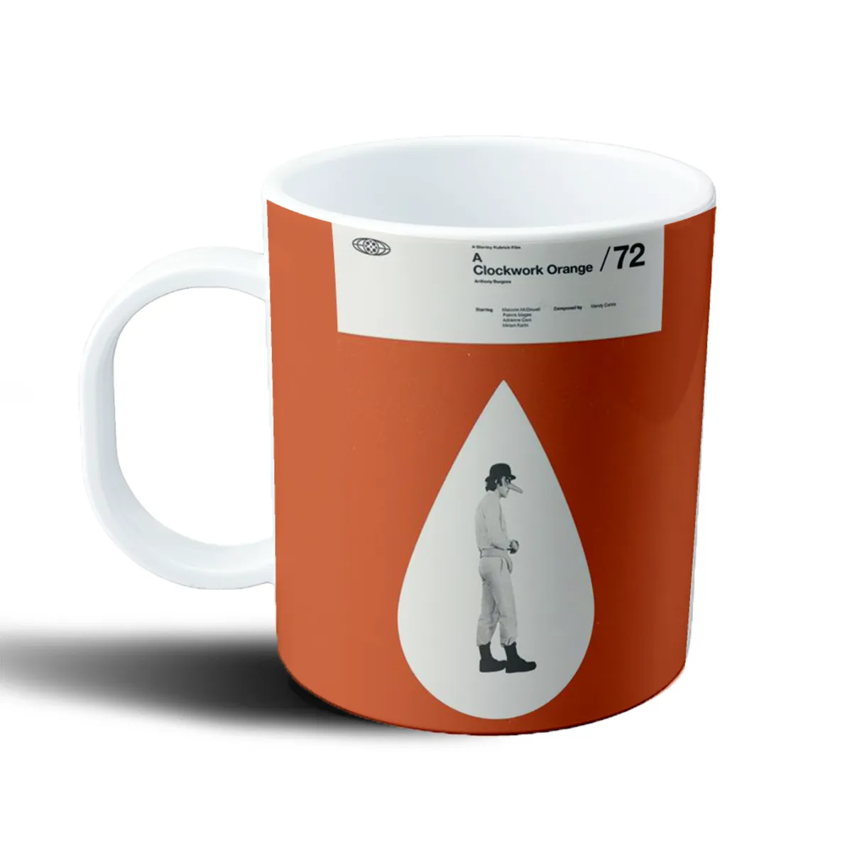 Taza de Plástico Naranja Mecánica Poster Minimalista - vista 2
