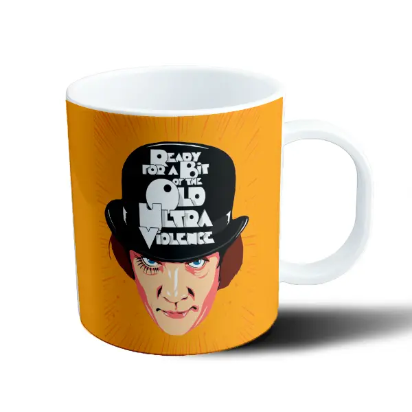 Taza de Plástico Naranja Mecanica Alex Ready for a Bit of the Old Ultra Violence