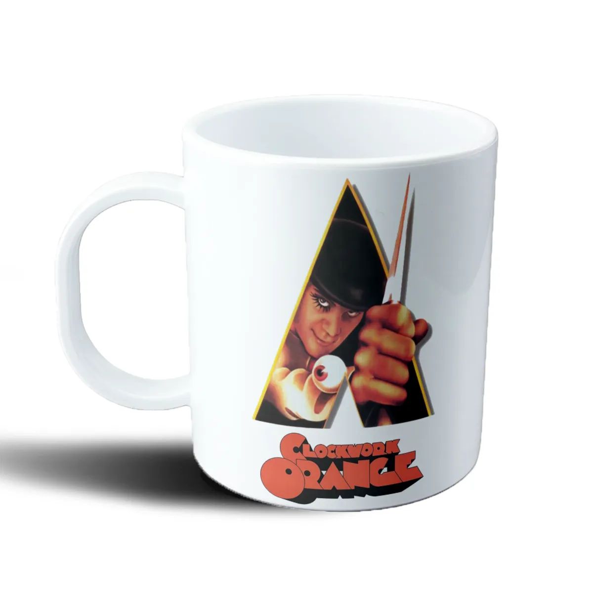 Taza de Plástico Naranja Mecánica Alex DeLarge con Cuchillo - vista 2