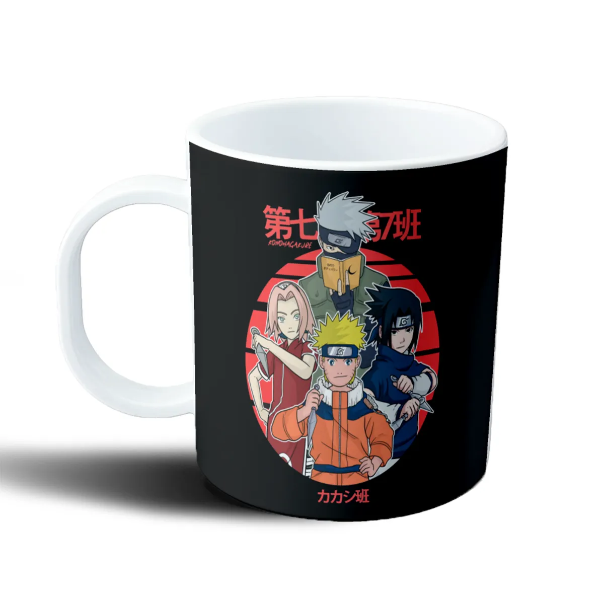Taza de Plástico Naruto Equipo 7 Kakashi Sasuke Sakura - vista 2
