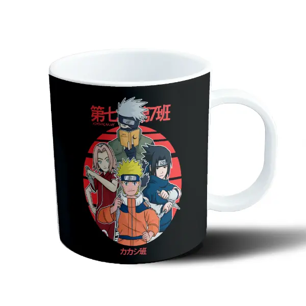Taza de Plástico Naruto Equipo 7 Kakashi Sasuke Sakura