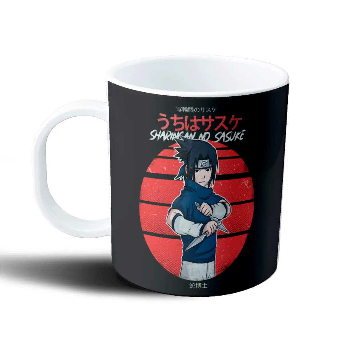 Taza de Plástico Naruto Sasuke Uchiha Sharingan Kunai - vista 2
