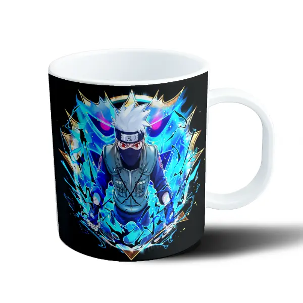 Taza de Plástico Naruto Kakashi Sharingan Chakra Azul