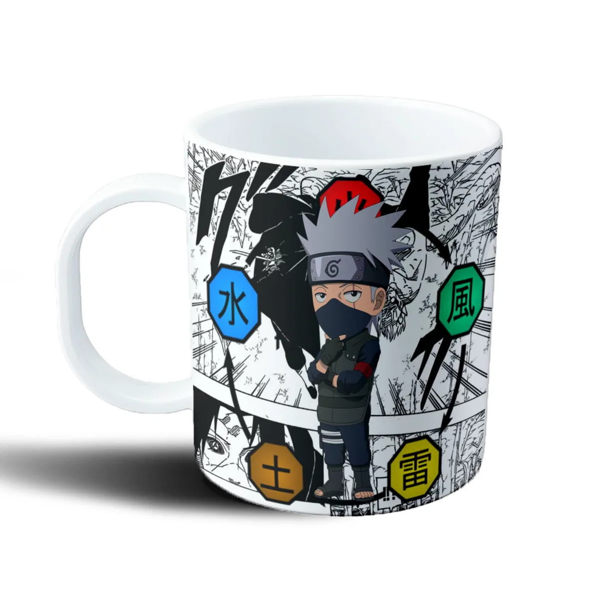 Taza de Plástico Naruto Kakashi Chibi Elementos Manga - vista 2