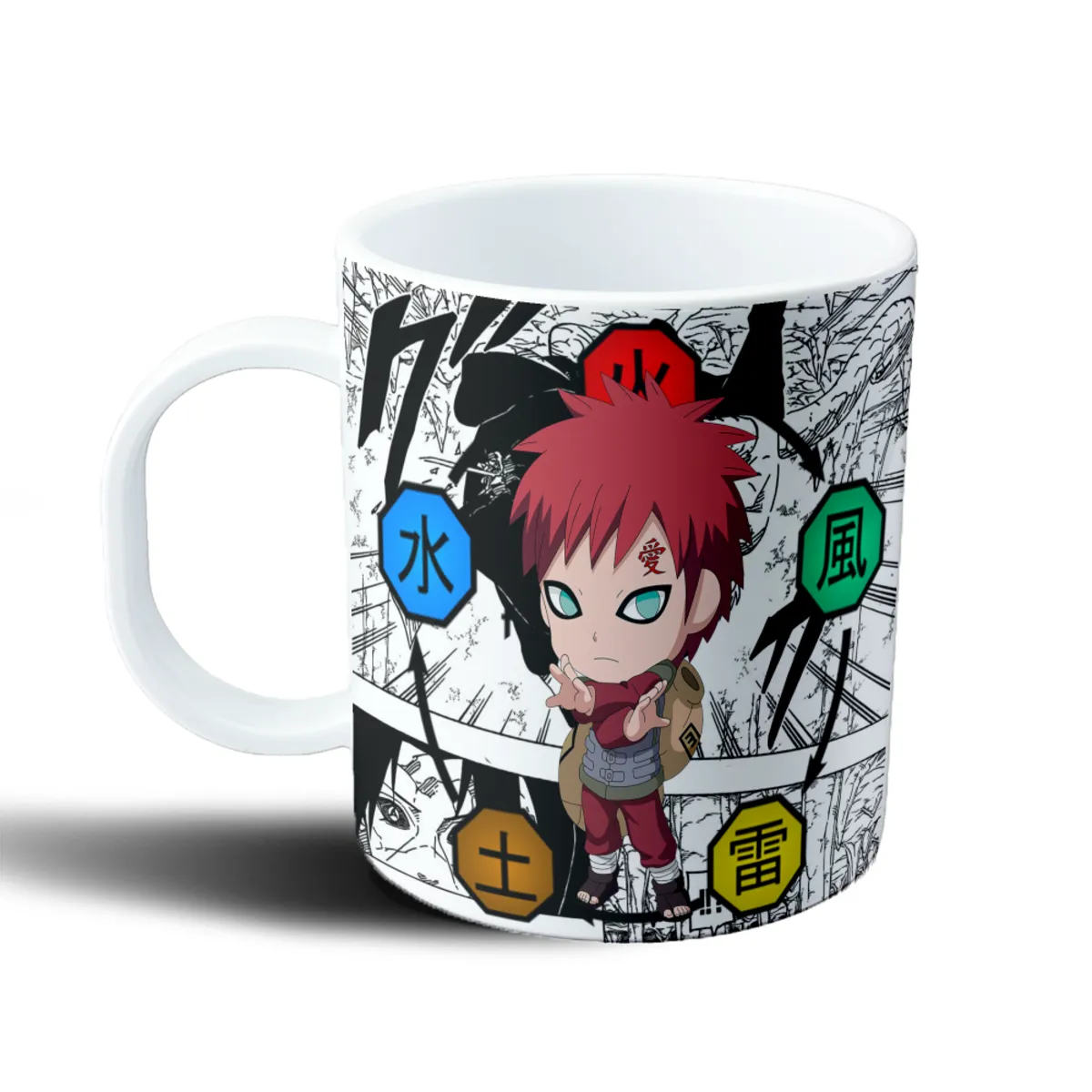 Taza de Plástico Naruto Gaara Chibi Elementos - vista 2