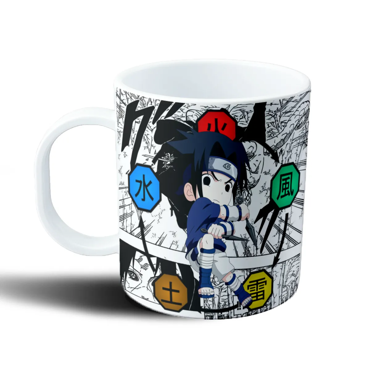 Taza de Plástico Naruto Sasuke Chibi Sellos Ninja - vista 2