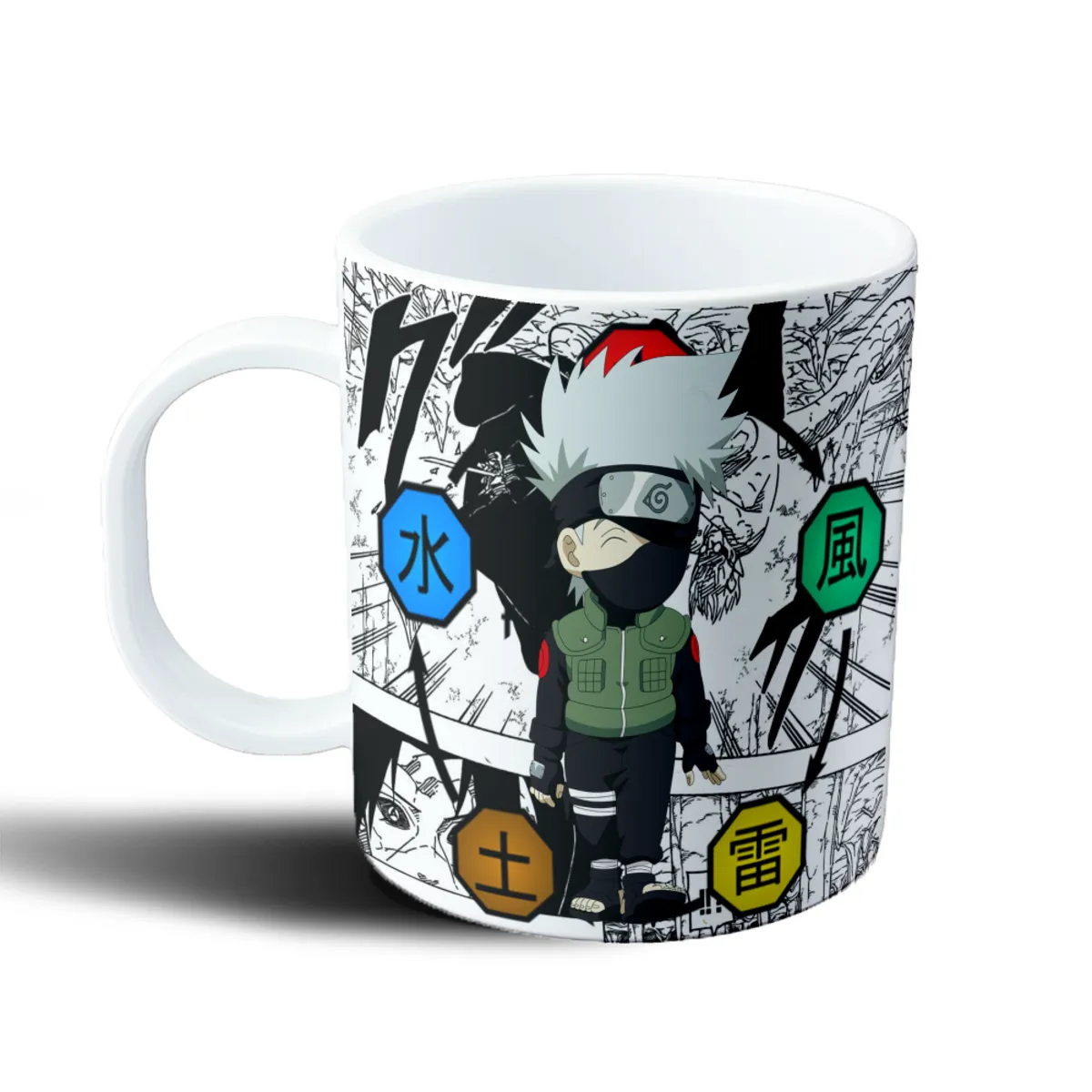 Taza de Plástico Naruto Kakashi Chibi Elementos - vista 2