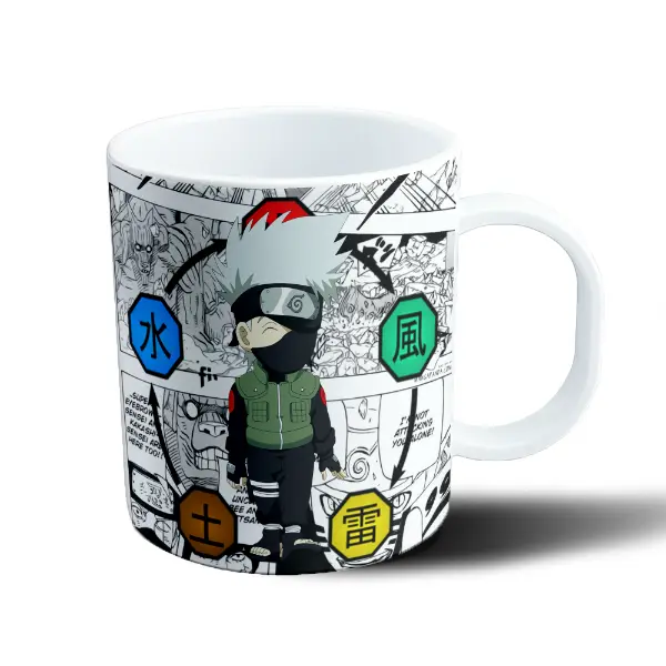 Taza de Plástico Naruto Kakashi Chibi Elementos
