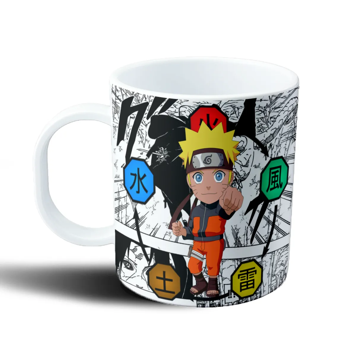 Taza de Plástico Naruto Uzumaki Chibi Elementos Ninja - vista 2