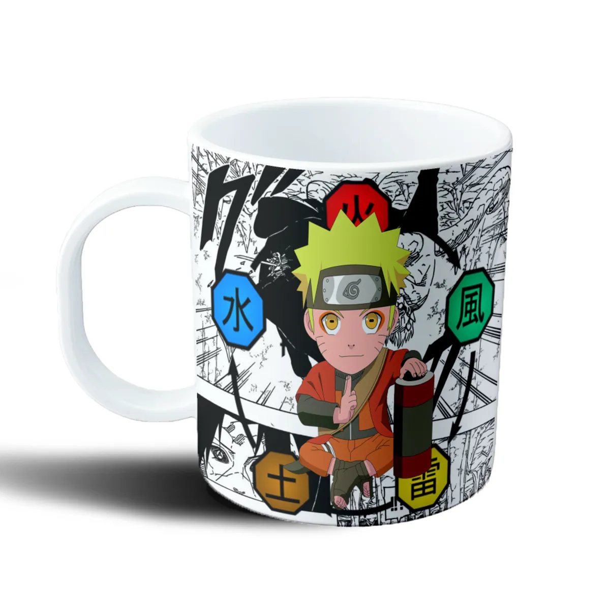Taza de Plástico Naruto Chibi Elementos Naruto Uzumaki - vista 2