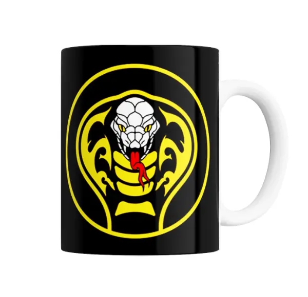 Taza de Cerámica Cobra Kai Logo Cobra Amarilla