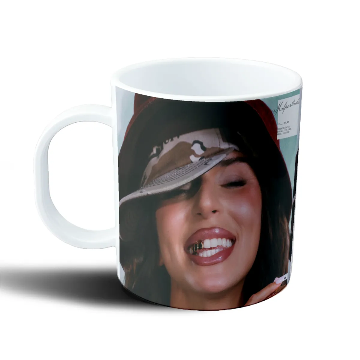 Taza de Plástico Nathy Peluso Gorra y Grillz Dorado - vista 2