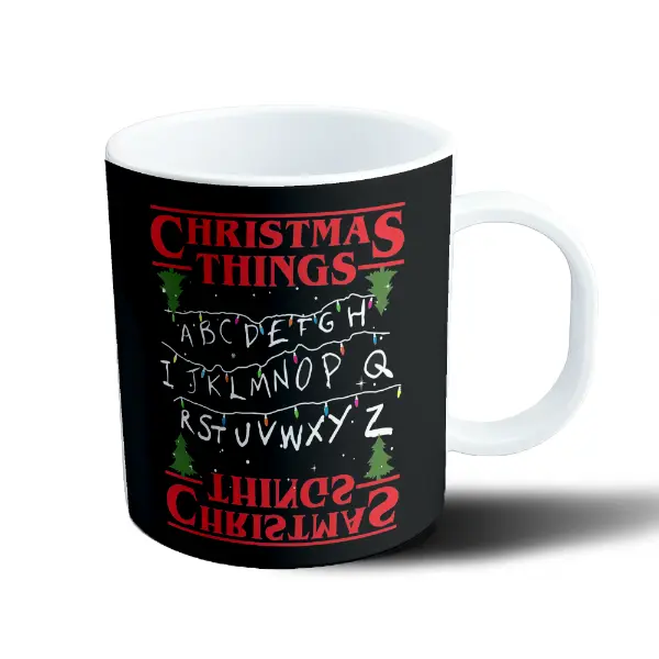 Taza de Plástico Stranger Things Christmas Things Luces Navideñas
