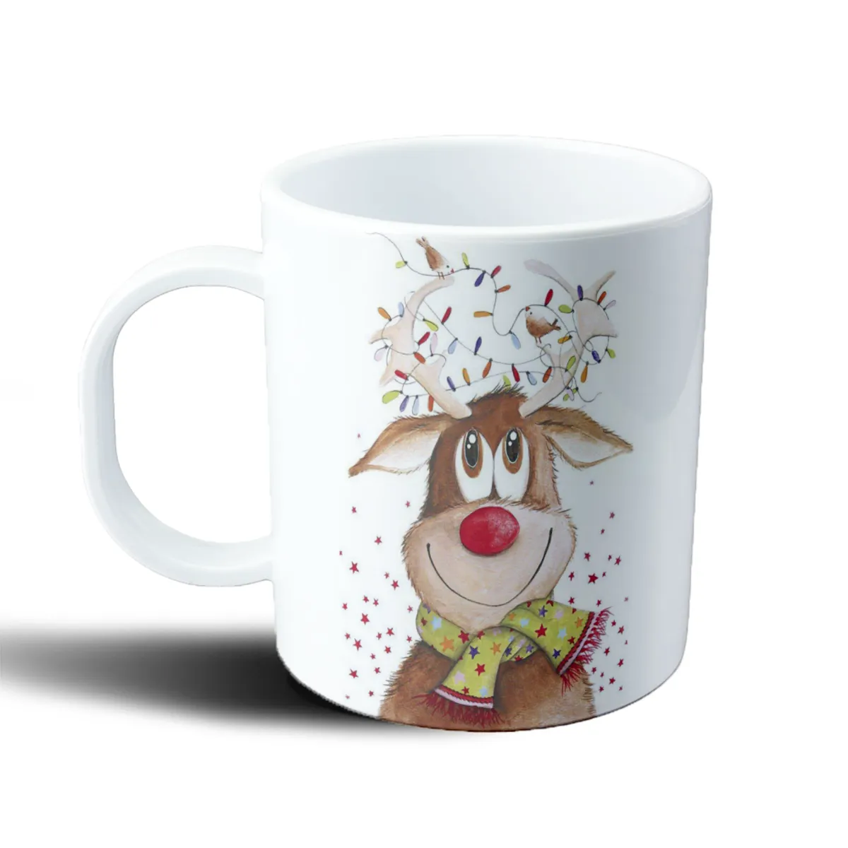 Taza de Plástico Reno Navideño con Luces - vista 2