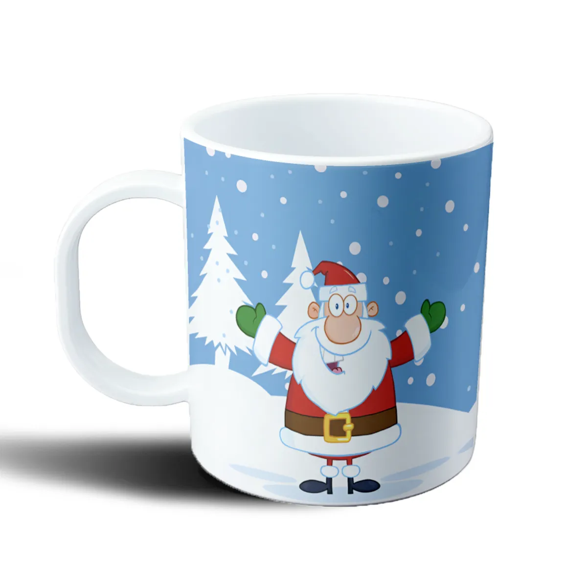 Taza de Plástico Renna de Navidad con Campanita y Nariz Roja - vista 2