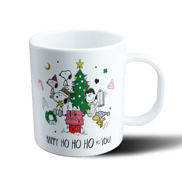 Taza de Plástico Snoopy Navidad Árbol y Regalos Woodstock