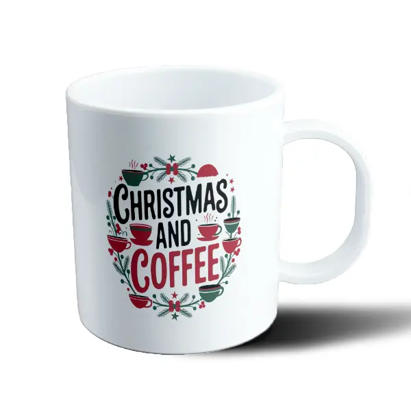 Taza de Plástico Christmas and Coffee Navidad