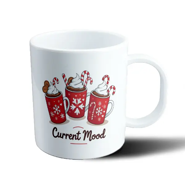 Taza de Plástico Current Mood Tazas Navideñas de Chocolate