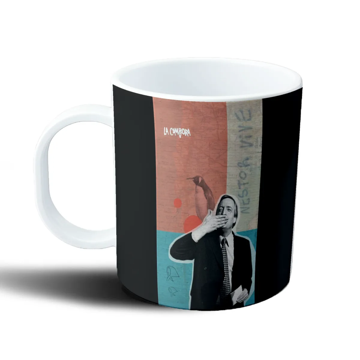 Taza de Plástico Nestor Vive La Cámpora Pingüino - vista 2
