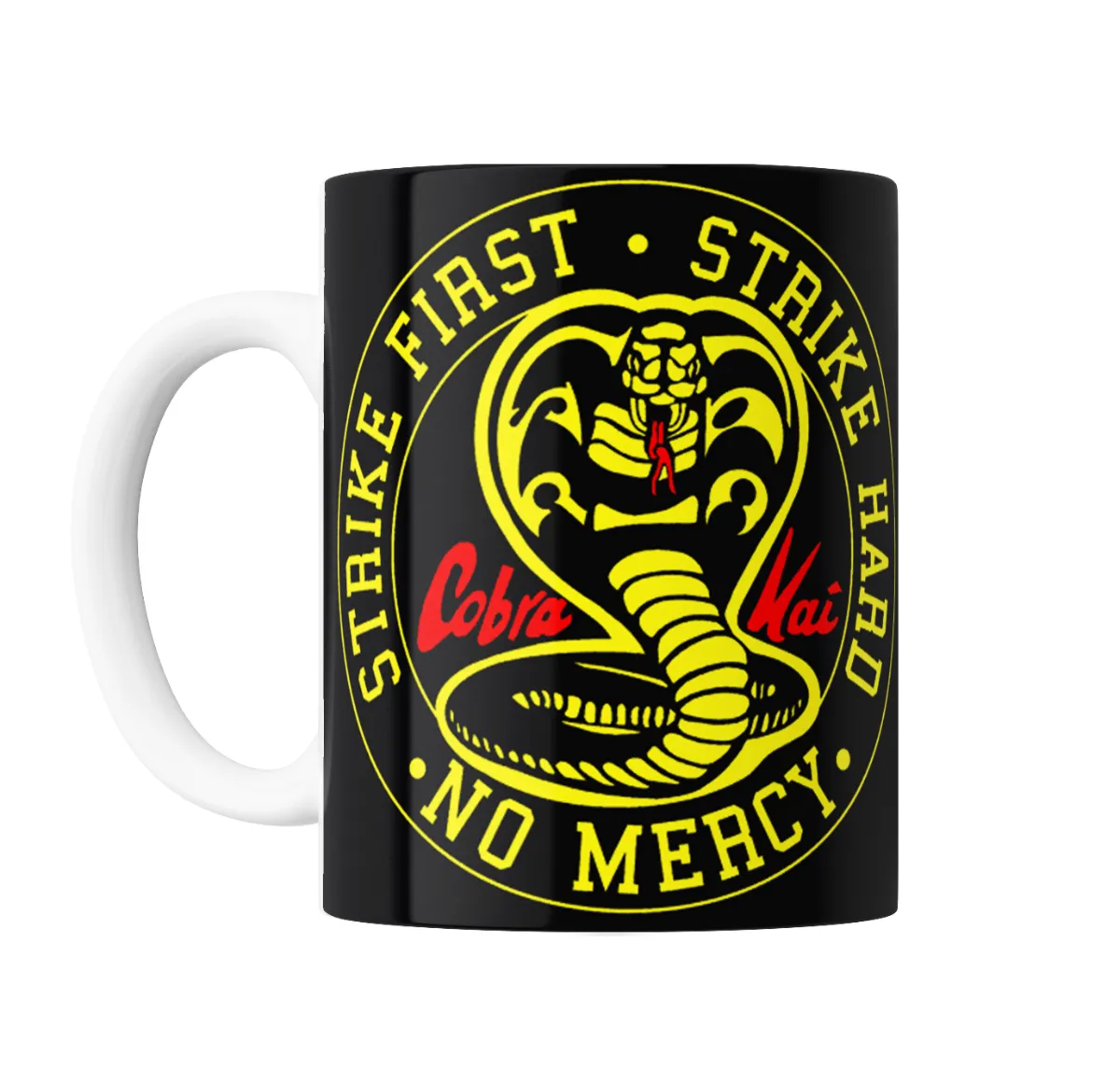 Taza de Cerámica Cobra Kai Strike First Strike Hard No Mercy - vista 2
