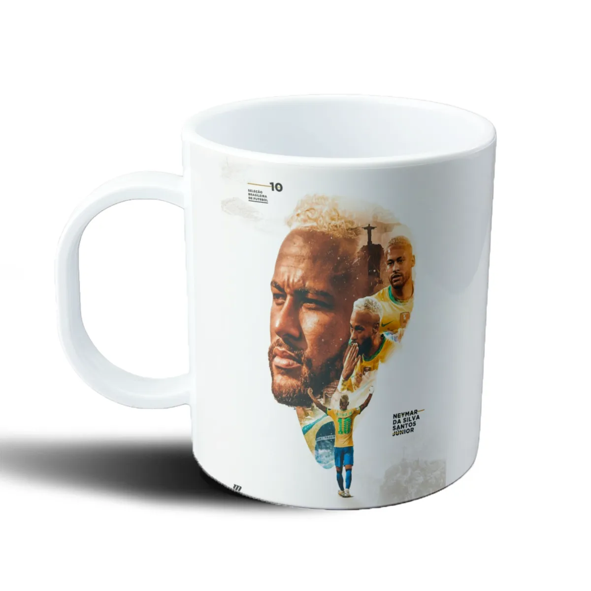 Taza de Plástico Neymar Seleção Brasileira 10 Cristo Redentor - vista 2