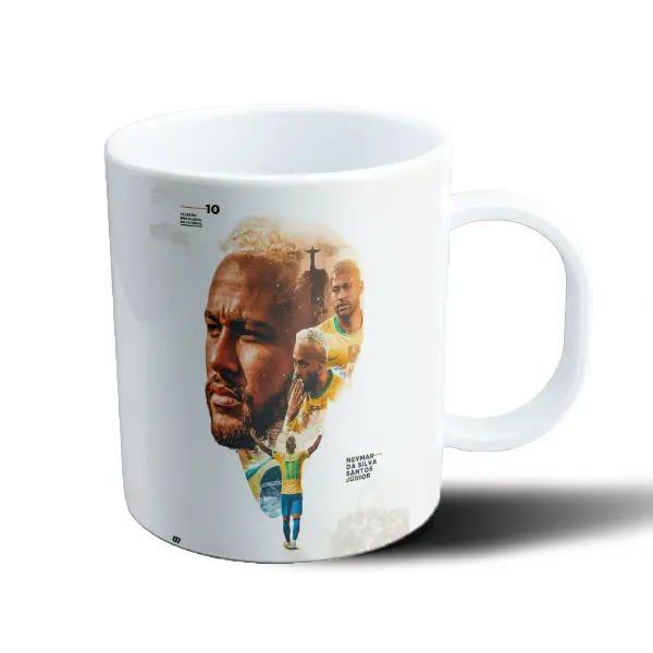 Taza de Plástico Neymar Seleção Brasileira 10 Cristo Redentor