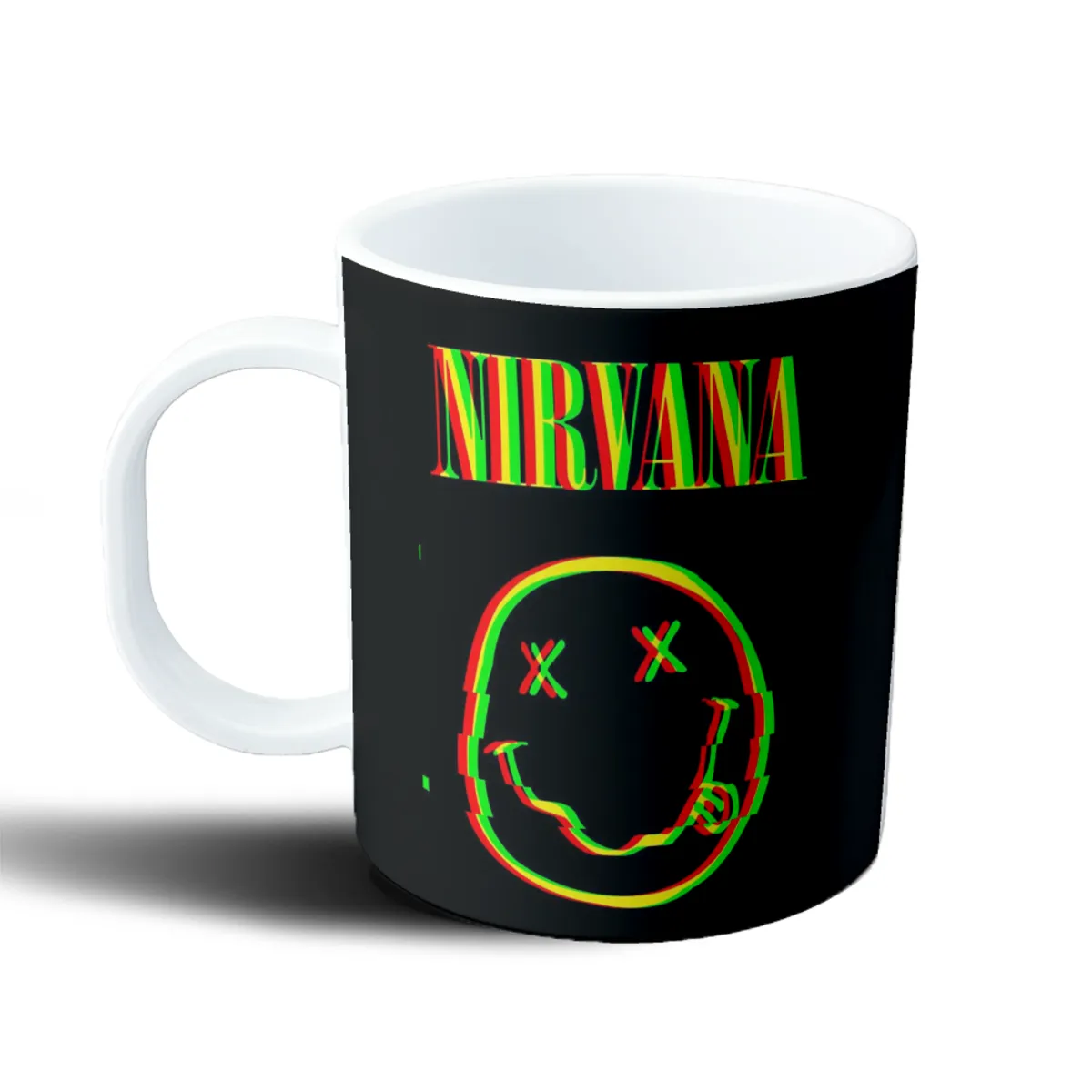 Taza de Plástico Nirvana Smiley Glitch - vista 2