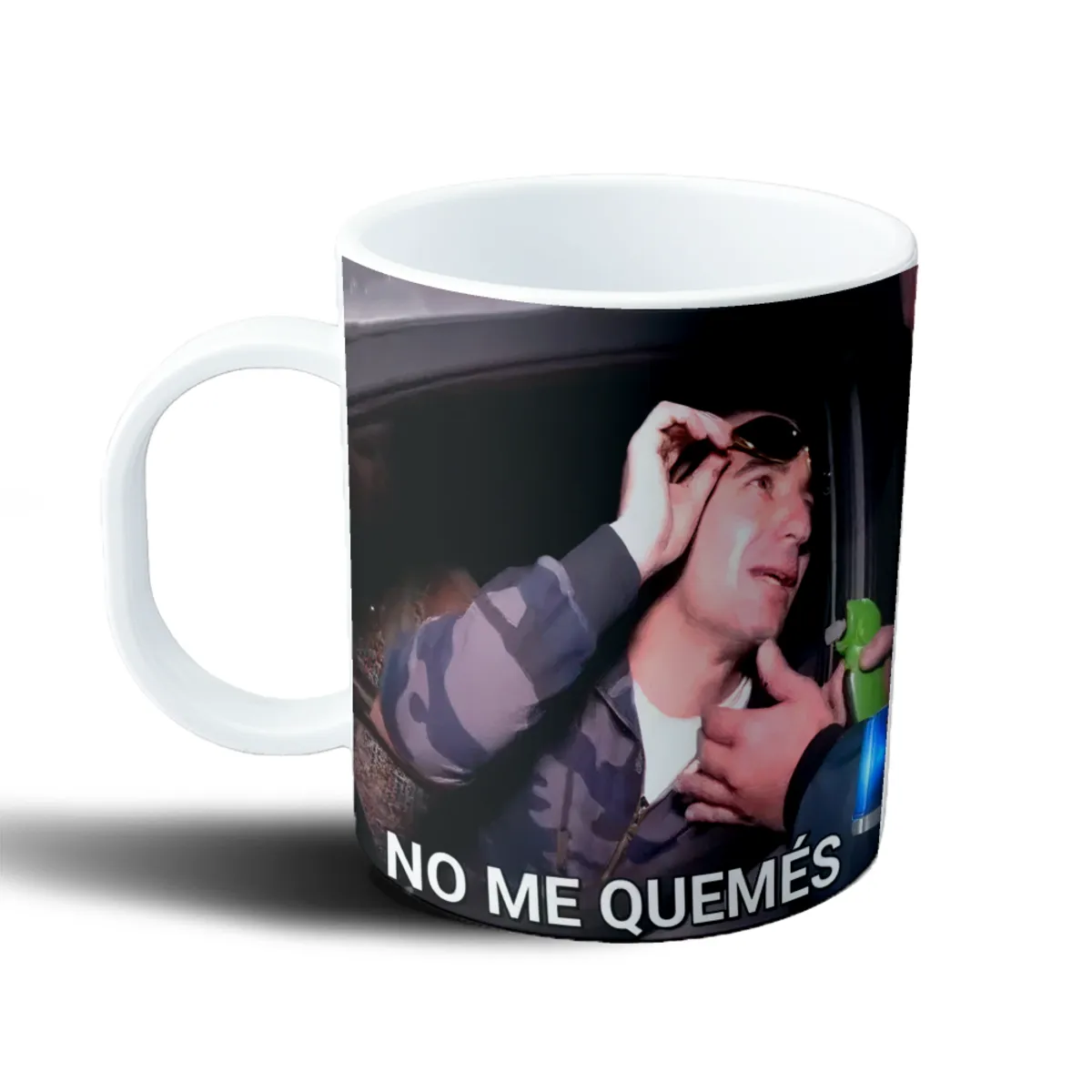 Taza de Plástico Meme No me Quemés - vista 2
