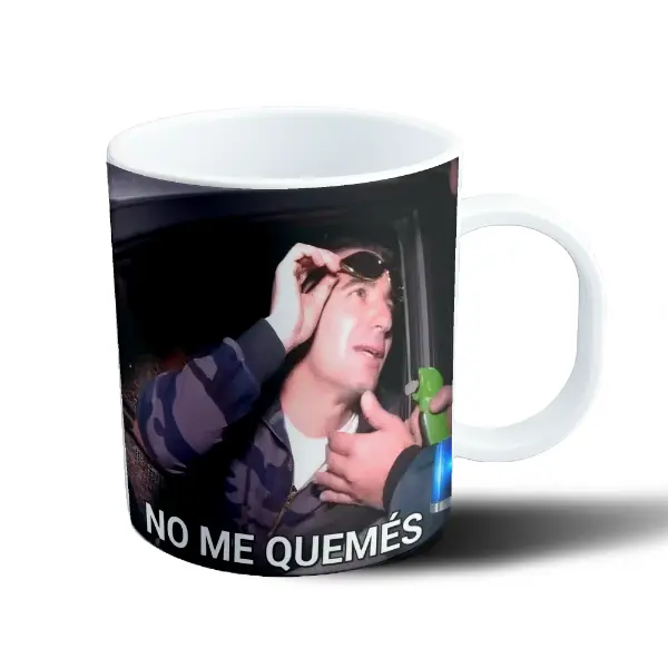 Taza de Plástico Meme No me Quemés