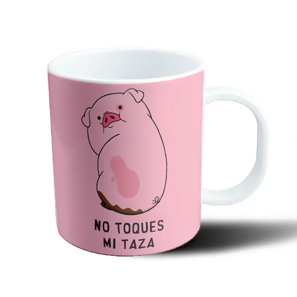Taza de Plástico Gravity Falls Waddles No Toques Mi Taza