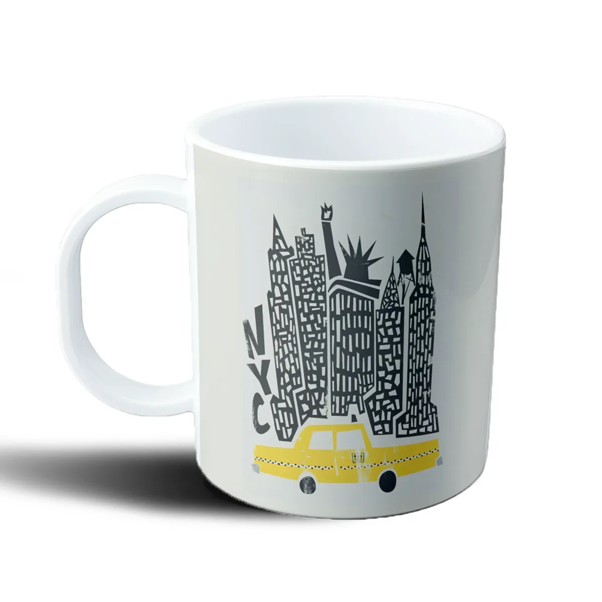 Taza de Plástico Nueva York NYC Taxi Skyline - vista 2