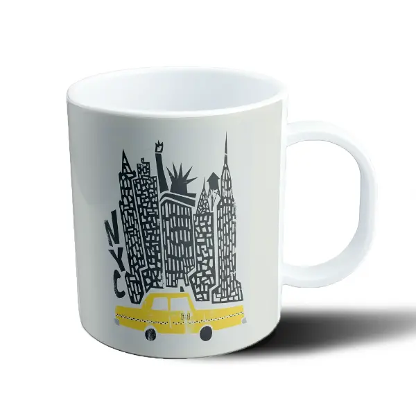 Taza de Plástico Nueva York NYC Taxi Skyline