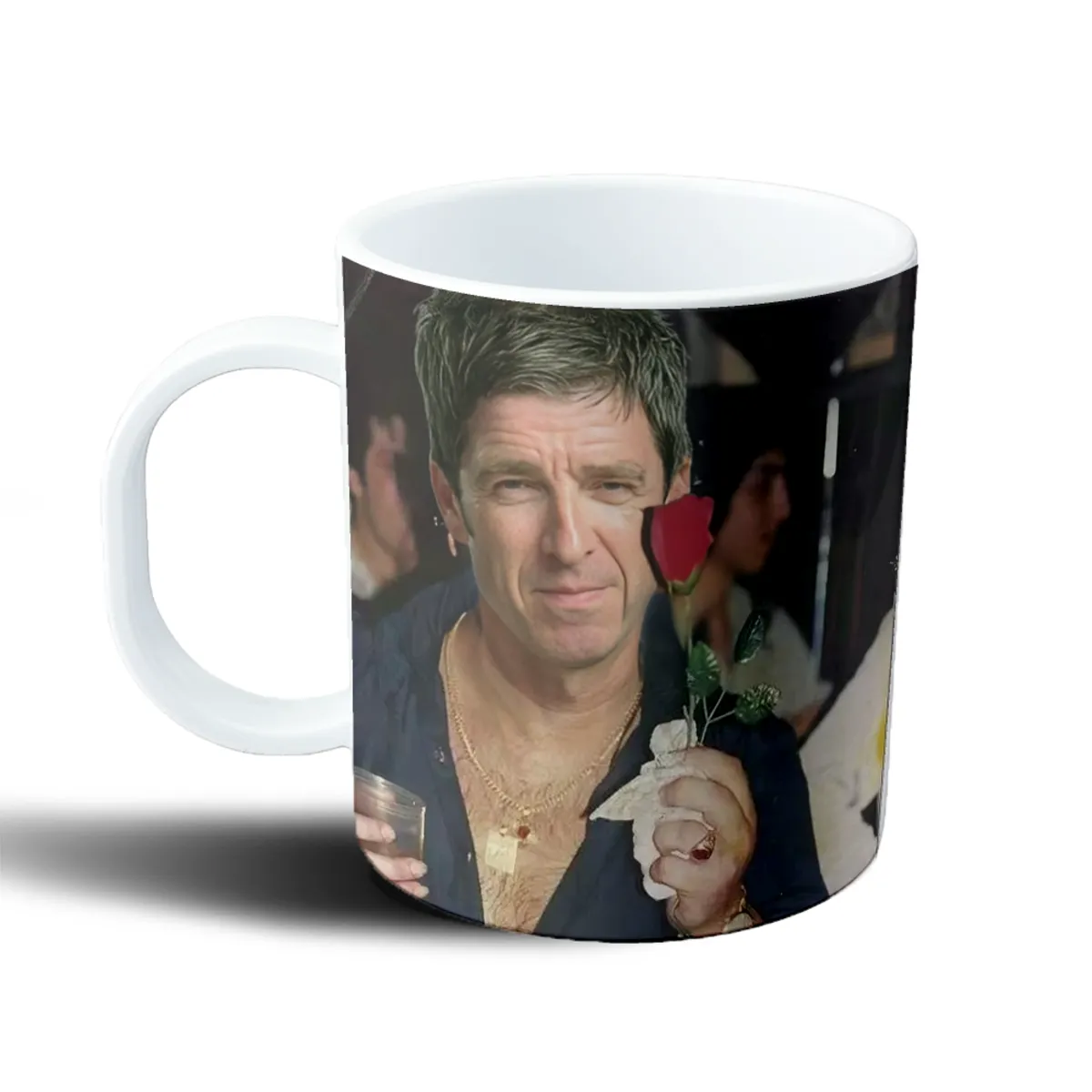 Taza de Plástico Oasis Noel Gallagher con rosa - vista 2