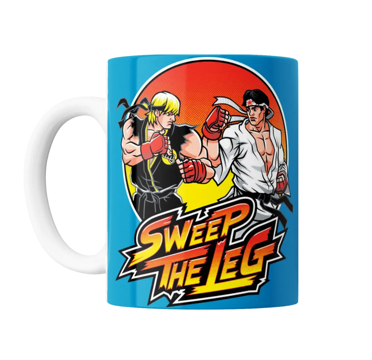 Taza de Cerámica Cobra Kai Johnny y Daniel Sweep the Leg - vista 2