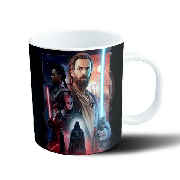 Taza de Plástico Star Wars Obi-Wan Kenobi y Darth Vader