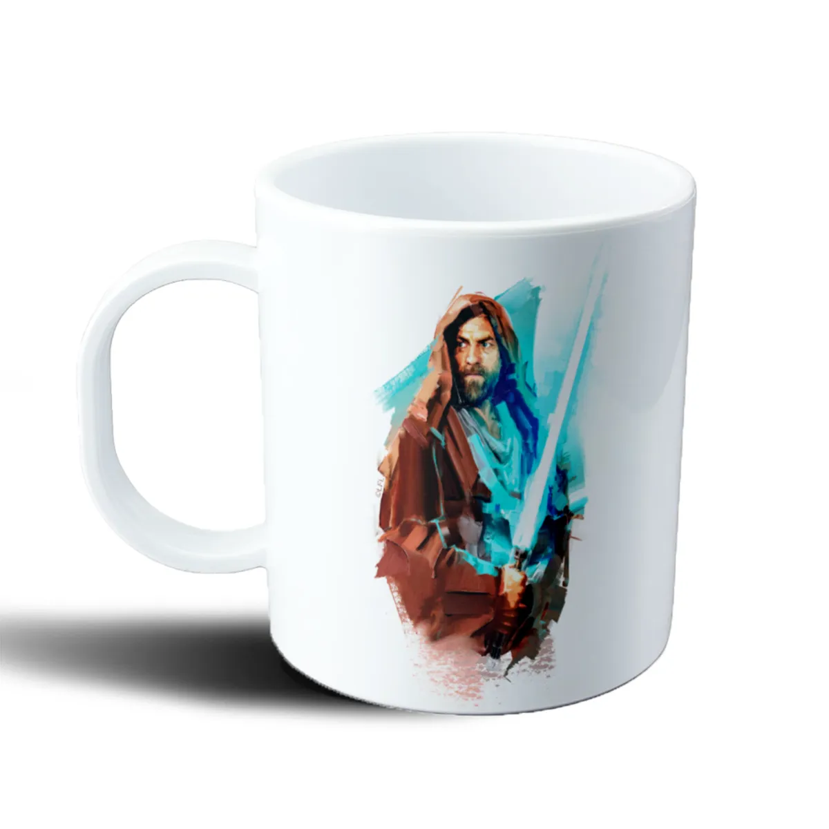 Taza de Plástico Star Wars Obi-Wan Kenobi Sable de Luz Acuarela - vista 2
