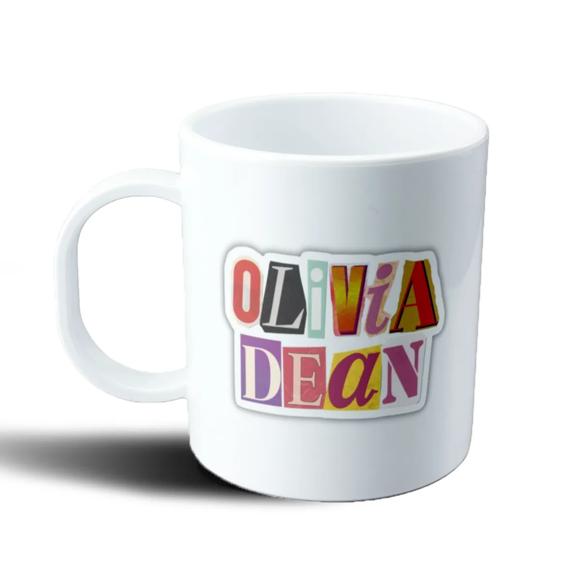 Taza de Plástico Olivia Dean Collage Letras - vista 2