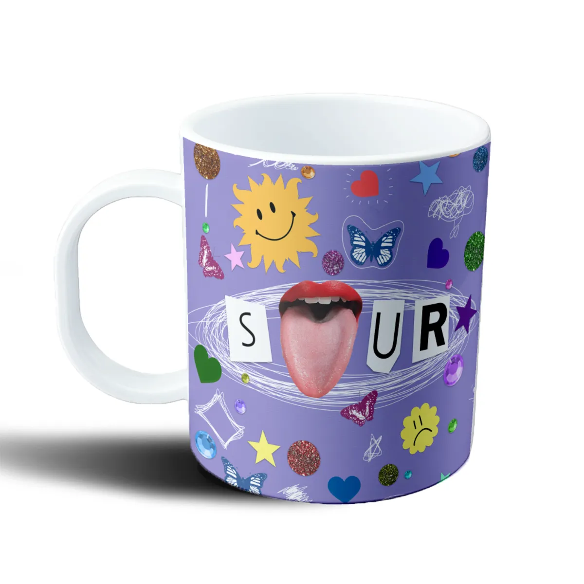Taza de Plástico Olivia Rodrigo SOUR Labios y Lengua - vista 2
