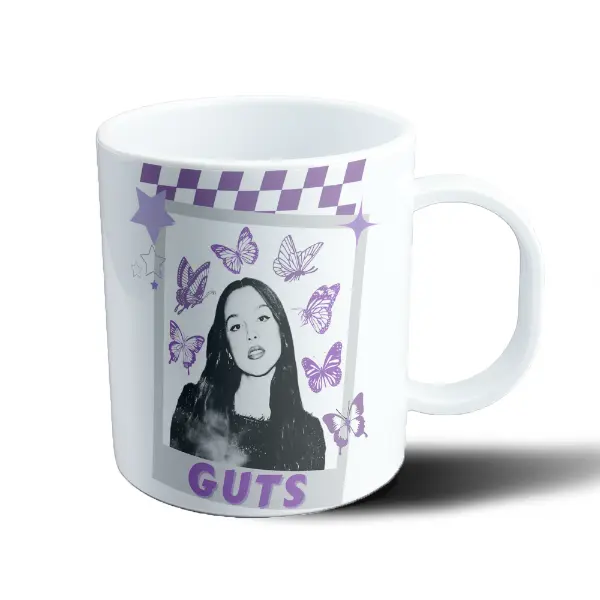 Taza de Plástico Olivia Rodrigo GUTS Mariposas