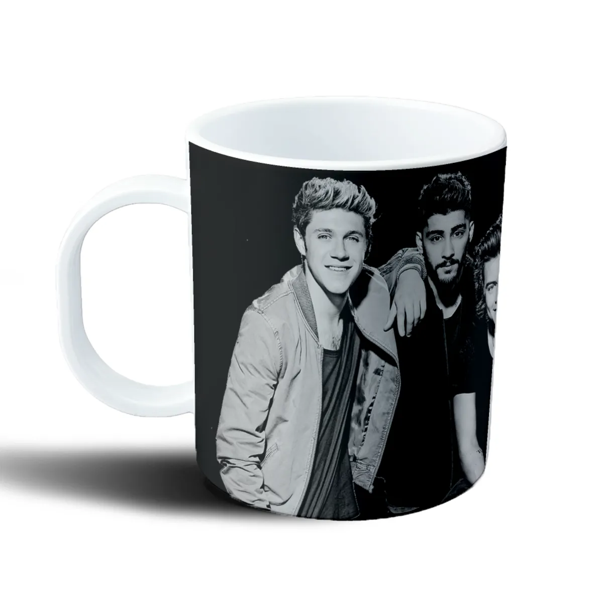 Taza de Plástico One Direction Foto Grupal Blanco y Negro - vista 2