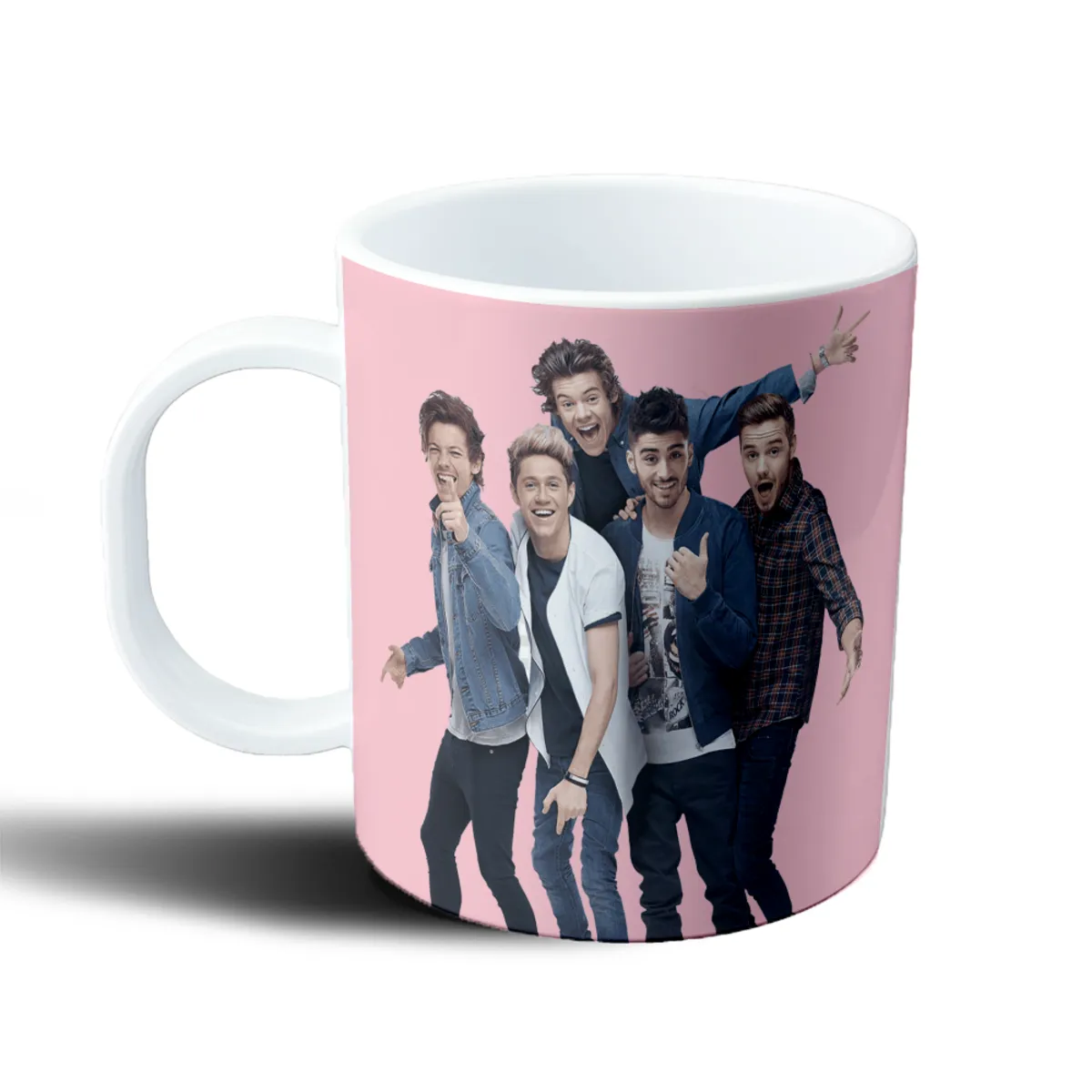 Taza de Plástico One Direction Banda Foto Grupal Rosa - vista 2
